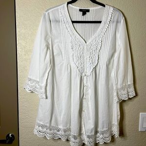 Alfani White Lace Top